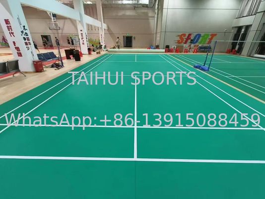 Sàn thể thao PVC chống trượt, chống sốc, chống thấm nước bằng nhựa vinyl cho sân bóng chuyền, cầu lông, bóng rổ