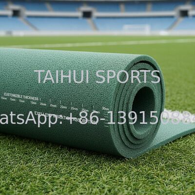 Tấm lót chống sốc đạt chứng nhận FIFA với thiết kế lỗ kim cương cho sân thể thao cỏ nhân tạo theo yêu cầu
