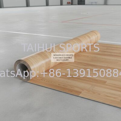 Sàn thể thao PVC chống trượt chống trượt tuyệt vời cho sân bóng rổ, bóng chuyền và bóng lông