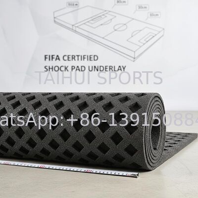 Tấm lót chống sốc đạt chứng nhận FIFA với thiết kế lỗ kim cương cho sân thể thao cỏ nhân tạo theo yêu cầu
