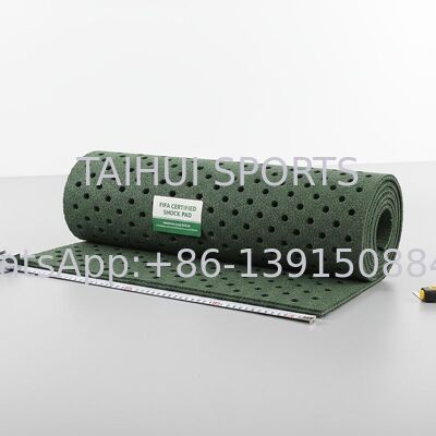 Tấm lót chống sốc đạt chứng nhận FIFA với thiết kế lỗ kim cương cho sân thể thao cỏ nhân tạo theo yêu cầu