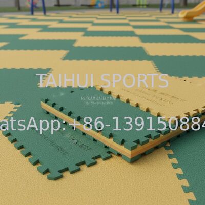 Thảm an toàn PE Foam ghép nối với độ dày 10-100mm và đảm bảo HIC & CFH cho tấm đệm chống sốc sân chơi