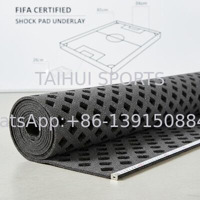 Tấm lót chống sốc đạt chứng nhận FIFA với thiết kế lỗ kim cương cho sân thể thao cỏ nhân tạo theo yêu cầu