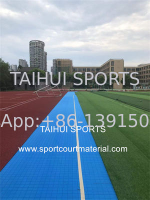 Sân cỏ nhân tạo tiêu chuẩn FIFA Tấm đệm xốp PE đúc sẵn Tấm lót 10 mm Sân bóng đá thoát nước 12 mm