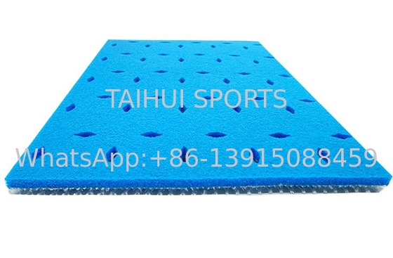 12mm 15mm Underlay cỏ nhân tạo thoát nước cho bãi cỏ Pad cú sốc FIFA tiêu chuẩn kim cương thoát nước thiết kế