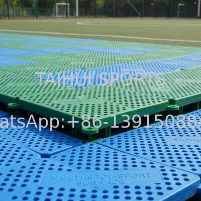Gạch sàn PP chống nước, chịu nén cao, dễ lắp đặt, có thể ghép nối cho sân bóng rổ, tennis, bóng đá